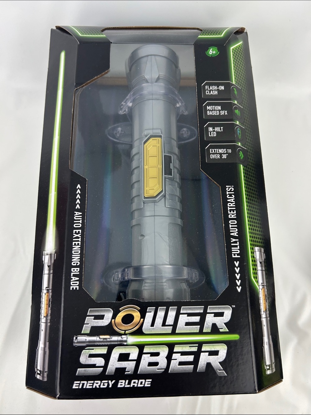 Power Saber Kids Energy Blade - Gray with Gold Accent
